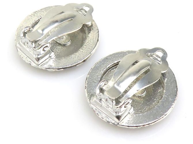 Orecchini Chanel Mademoiselle Metal Silver Argento - vista 7