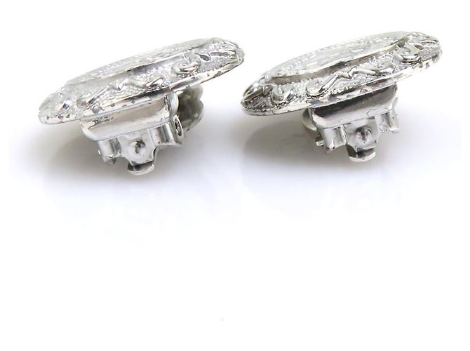 Orecchini Chanel Mademoiselle Metal Silver Argento - vista 8