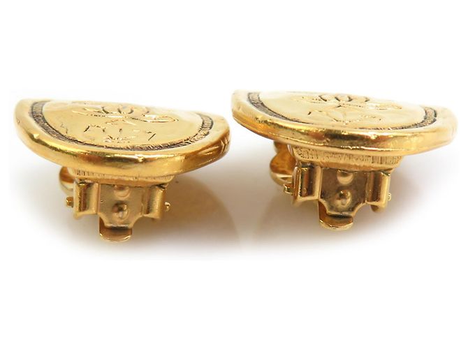 Timeless Pendientes de clip dorados Chanel - vista 3
