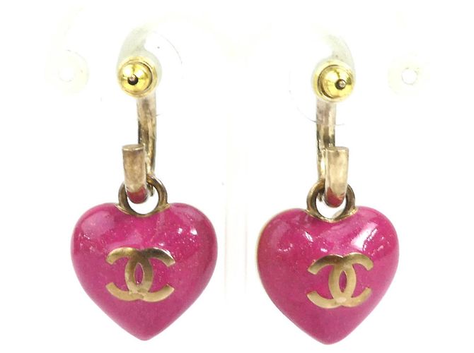 Orecchini pendenti a cuore in oro rosa Chanel D'oro - vista 2