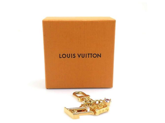 Petite Malle Portachiavi Micro Charm Louis Vuitton D'oro - vista 12