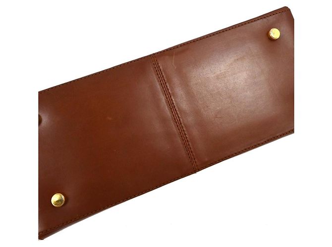 Salvatore Ferragamo Gancini Convertible Top Handle Pelle Medium Marrone - vista 7