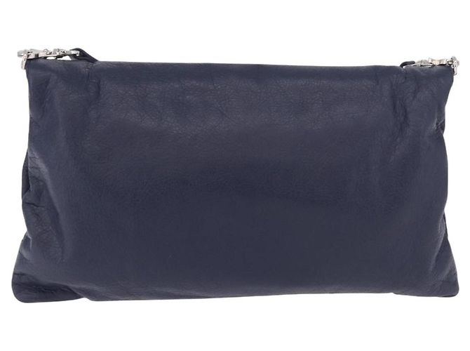 Clutch Mini in Pelle con Borchie Classiche Balenciaga Blu navy - vista 2