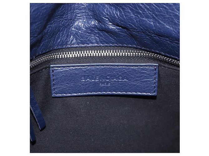 Clutch Mini in Pelle con Borchie Classiche Balenciaga Blu navy - vista 6