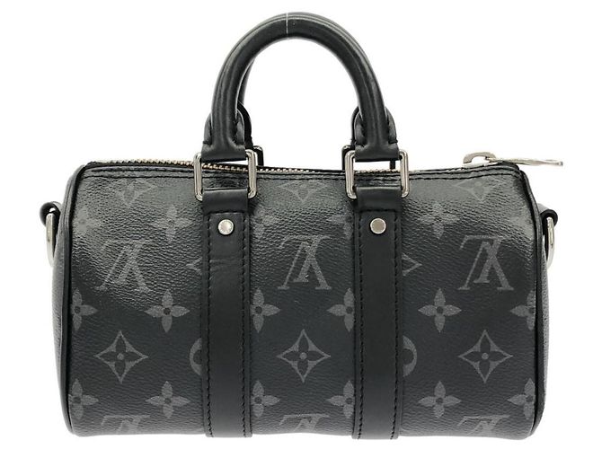 Louis Vuitton Monogram Eclipse Reverse Keepall XS Boston Bag Schwarz - Ansicht 2