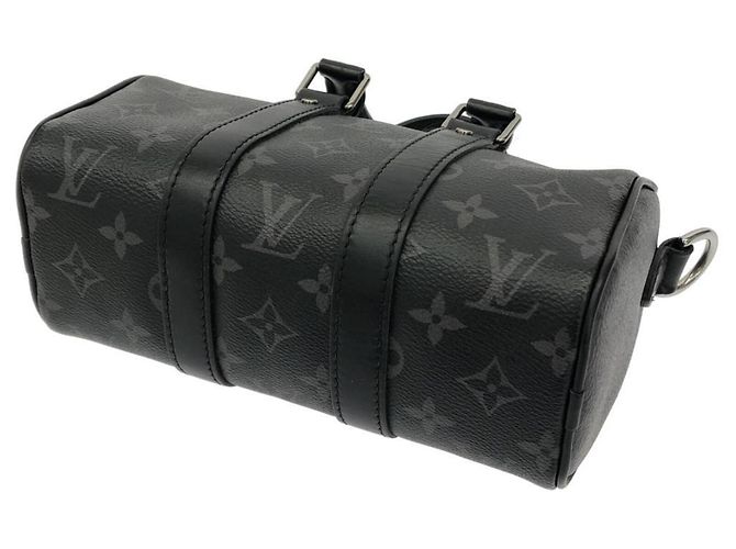 Louis Vuitton Monogram Eclipse Reverse Keepall XS Boston Bag Schwarz - Ansicht 3