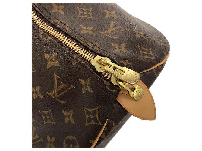 Borsa Boston Louis Vuitton Monogram Keepall 50cm Marrone - vista 3