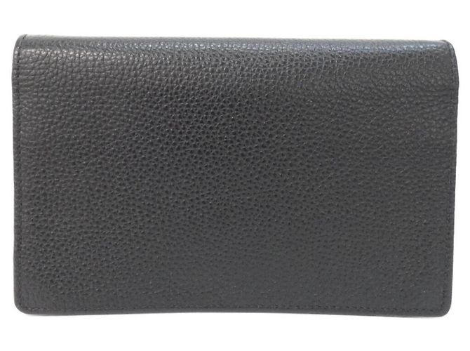 Portafoglio con catena Gucci in pelle nera Nero - vista 2