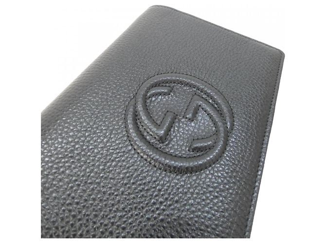 Portafoglio con catena Gucci in pelle nera Nero - vista 4