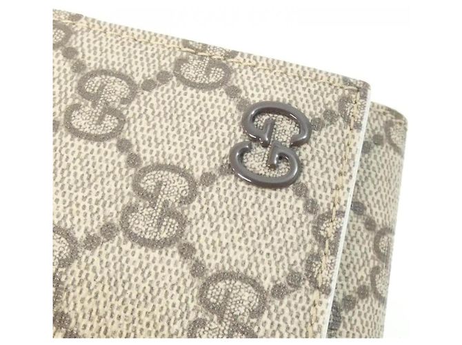 Cartera tríptico Gucci en GG Supreme Beige Crudo - vista 4