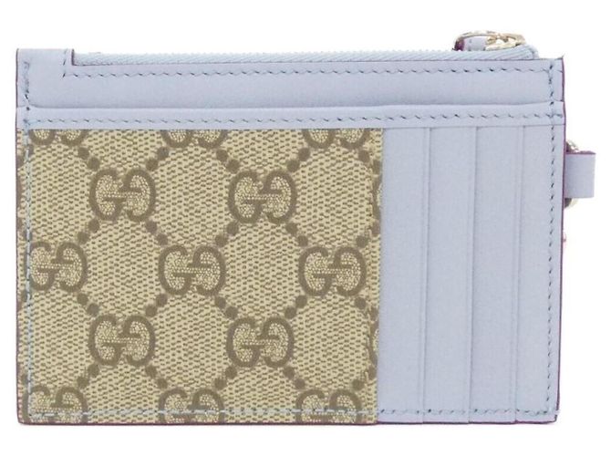 Gucci Coin & Key Case Beige Dark brown Light blue - view 2