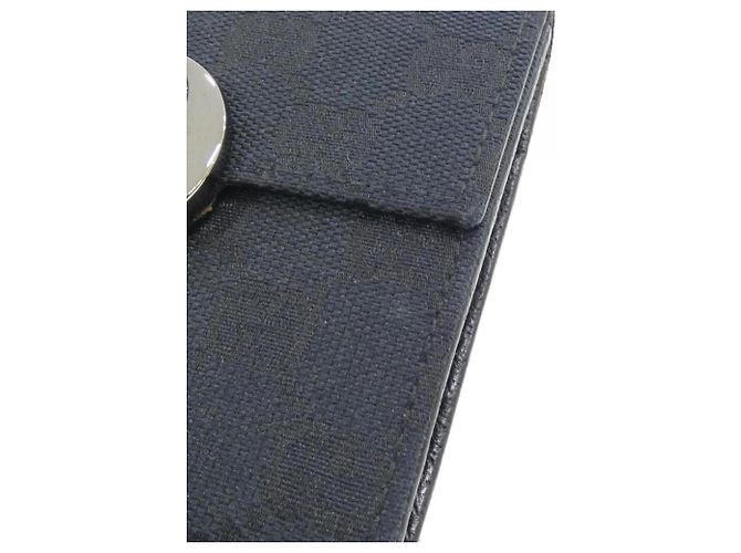 Gucci Tri-Fold Wallet aus schwarzem GG Canvas - Ansicht 3