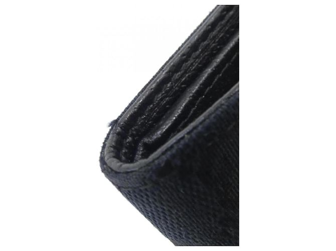 Gucci Tri-Fold Wallet aus schwarzem GG Canvas - Ansicht 4