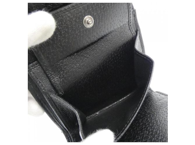 Gucci Tri-Fold Wallet aus schwarzem GG Canvas - Ansicht 8