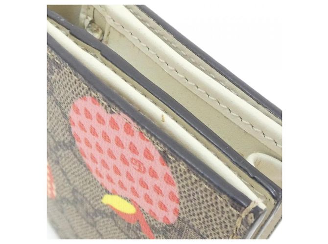 Gucci GG Supreme Bi-Fold Wallet Beige Multicolore Multiple colors - view 5