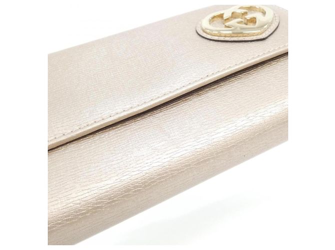 Cartera larga de cuero beige Gucci - vista 3