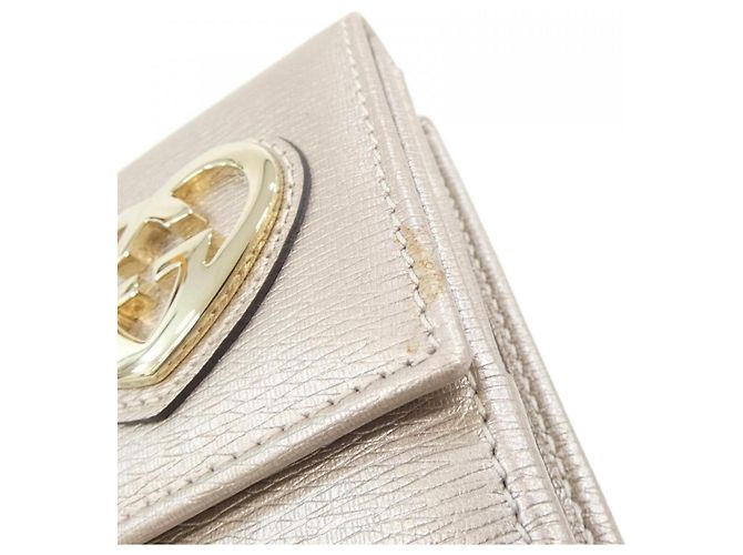 Cartera larga de cuero beige Gucci - vista 4