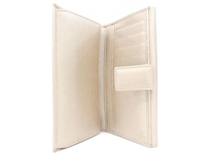 Cartera larga de cuero beige Gucci - vista 7