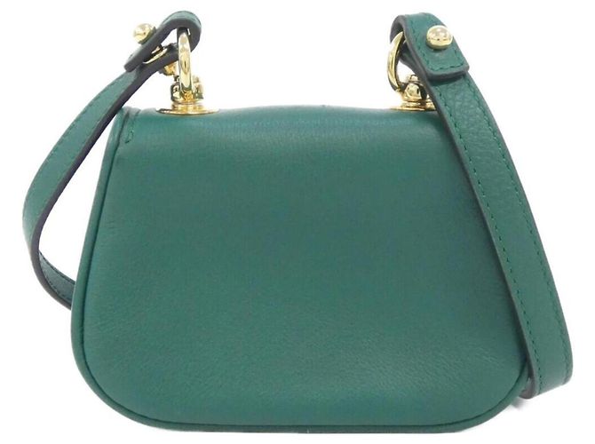 Tarjetero de cuero verde Gucci Blondie 698635 - vista 2