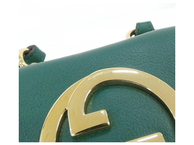 Tarjetero de cuero verde Gucci Blondie 698635 - vista 3