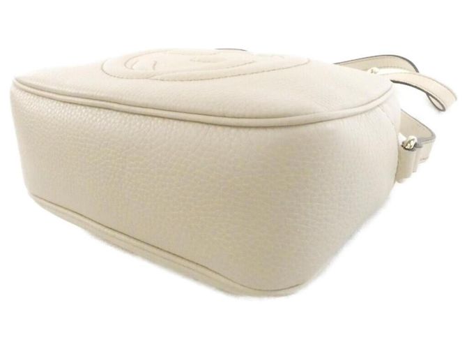Borsa a tracolla in pelle off-white Gucci Soho Bianco sporco - vista 3