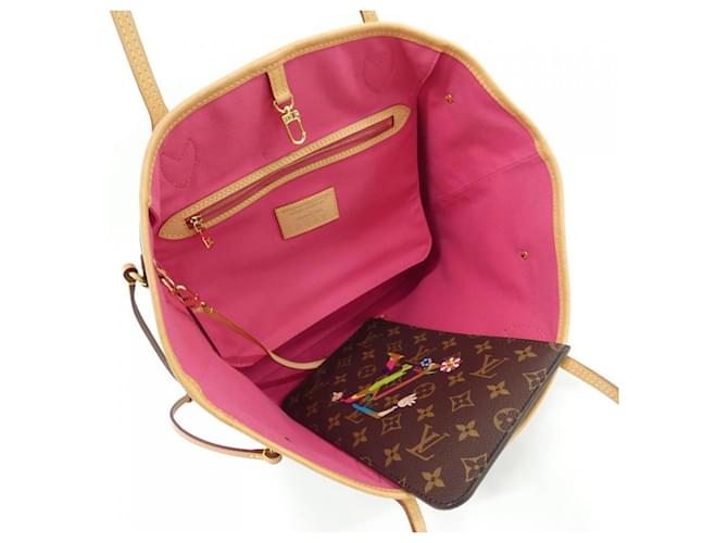 Borsa Louis Vuitton Monogram Neverfull MM Marrone - vista 7