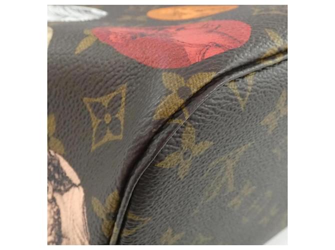 Borsa Louis Vuitton Monogram Neverfull MM Marrone - vista 2