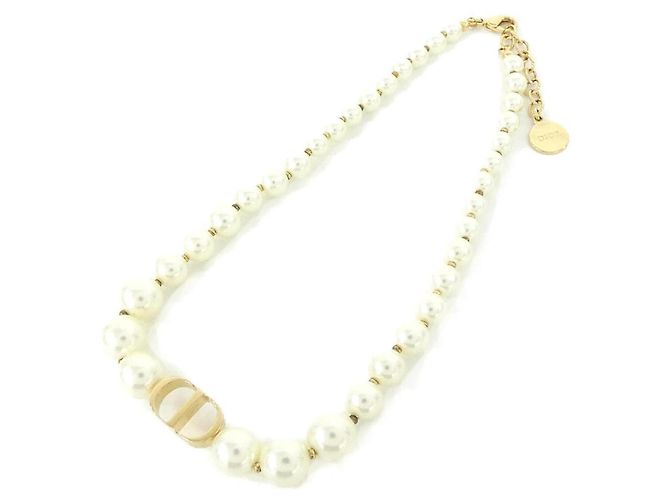 Collana Christian Dior 30 Montaigne Bianco D'oro - vista 2