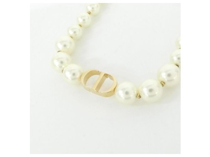 Collana Christian Dior 30 Montaigne Bianco D'oro - vista 3