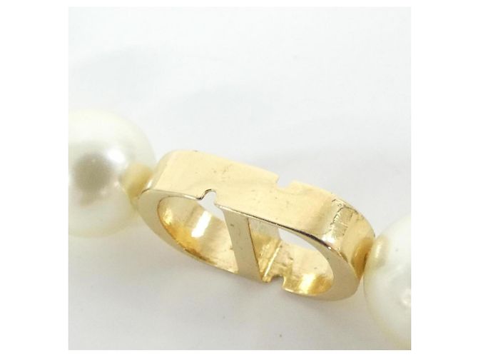 Collana Christian Dior 30 Montaigne Bianco D'oro - vista 4