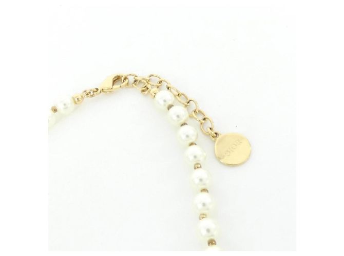 Collana Christian Dior 30 Montaigne Bianco D'oro - vista 5