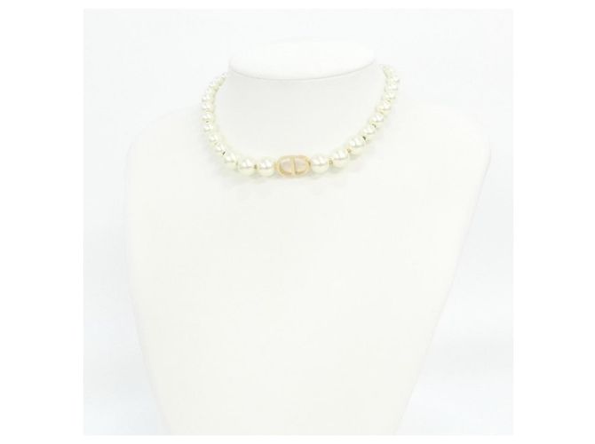 Collana Christian Dior 30 Montaigne Bianco D'oro - vista 6