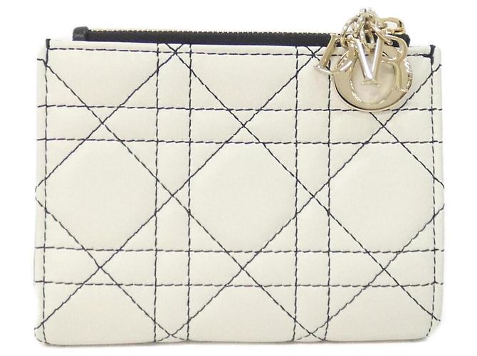 Cartera Christian Dior LADY DIOR DAHLIA Negro Blanco - vista 2