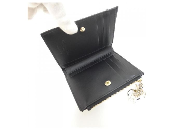 Cartera Christian Dior LADY DIOR DAHLIA Negro Blanco - vista 4