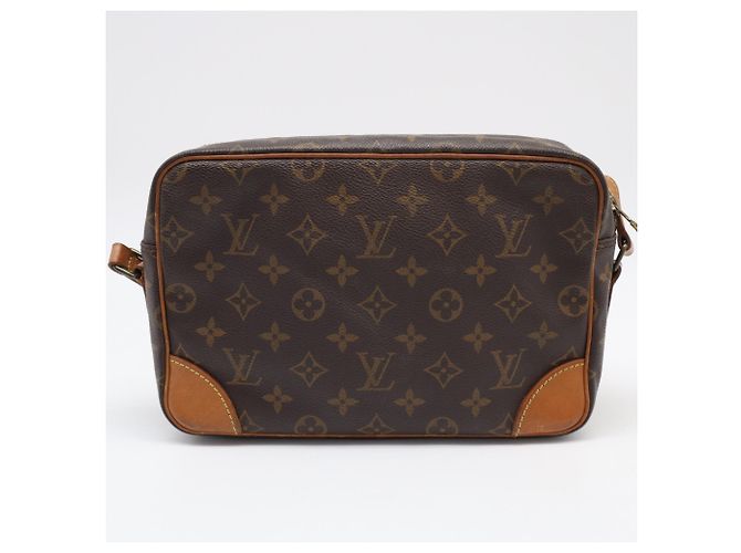 Borsa a Spalla Louis Vuitton Monogram Trocadero PM Marrone Beige Monogramma - vista 2