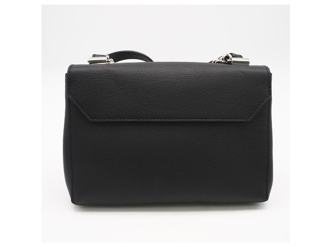 Borsa a tracolla Louis Vuitton Black Leather Lockme II BB Nero - vista 2