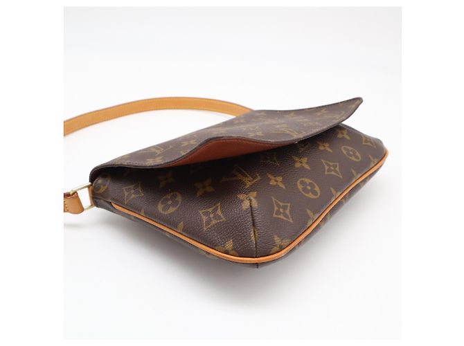 Borsa a tracolla Louis Vuitton Monogram Musette Tango Marrone Beige - vista 5