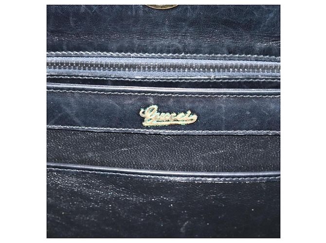 Gucci Vintage Convertible Box Leather Nero - vista 6