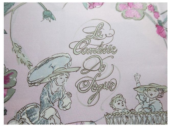 Hermès Seidentuch La Comtesse de Ségur Pink Beige - Ansicht 3