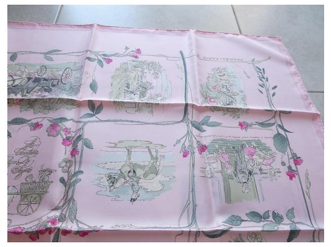Hermès Seidentuch La Comtesse de Ségur Pink Beige - Ansicht 5