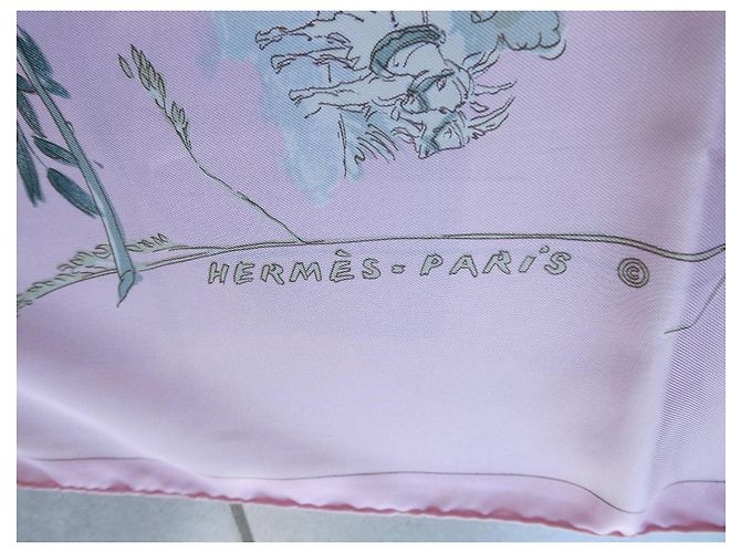 Hermès Seidentuch La Comtesse de Ségur Pink Beige - Ansicht 6
