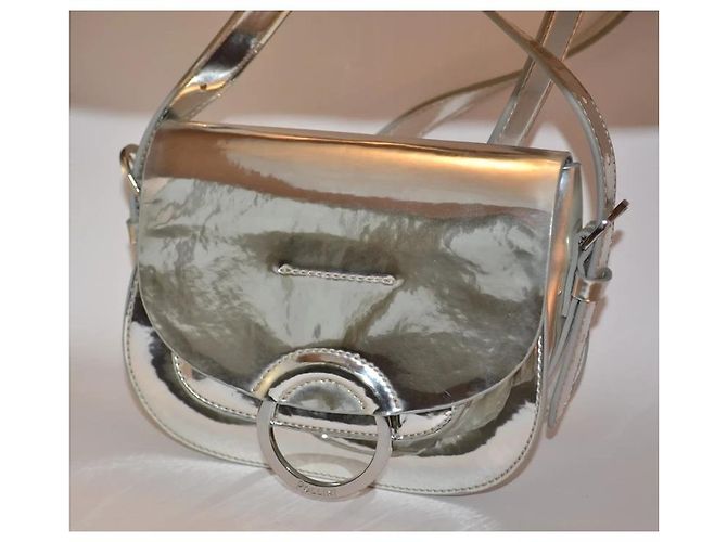 Borsa a tracolla Pollini Pelle Argento - vista 2