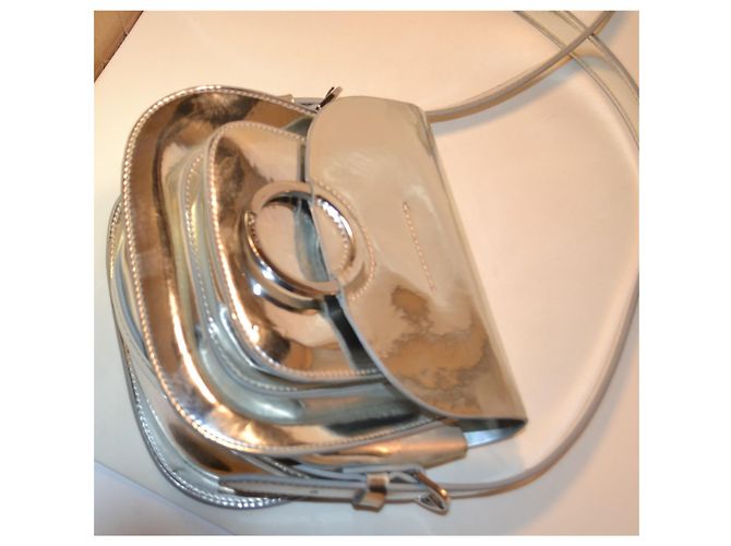 Borsa a tracolla Pollini Pelle Argento - vista 6