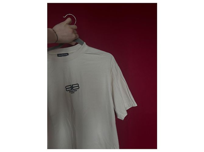 T-shirt Balenciaga BB Monogram Beige - vista 2