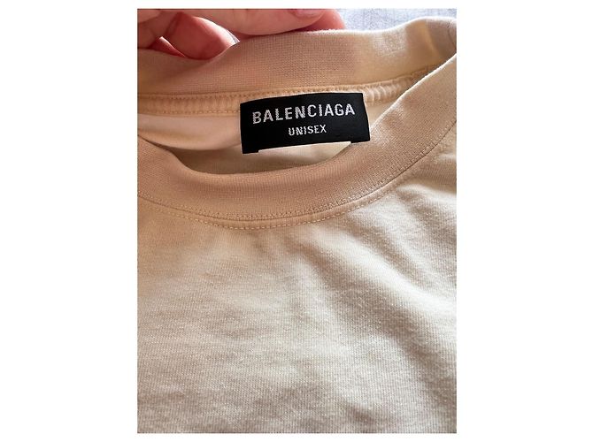 T-shirt Balenciaga BB Monogram Beige - vista 4
