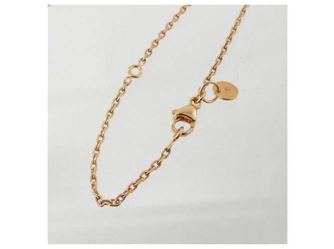 Hermès Collar con colgante Hermes Az de Coeur Beige Dorado - vista 4