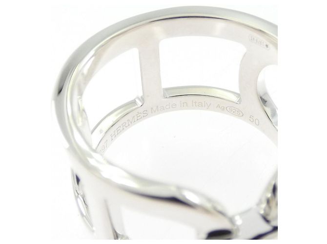 Ring Anello Hermès Ever Chaine d'Ancre Argento - vista 4