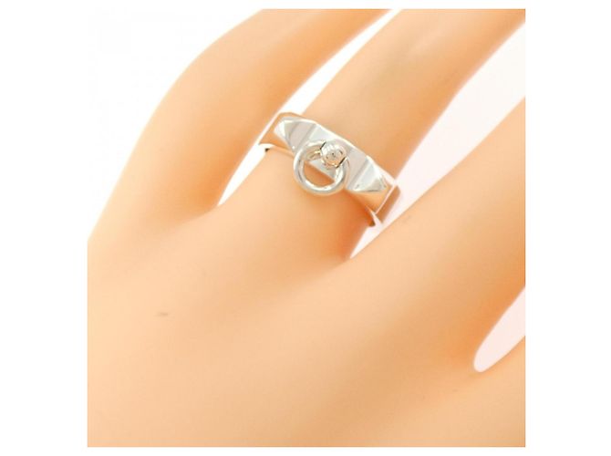 Ring Hermes Hermès Anello Collier de Chien Argento - vista 5