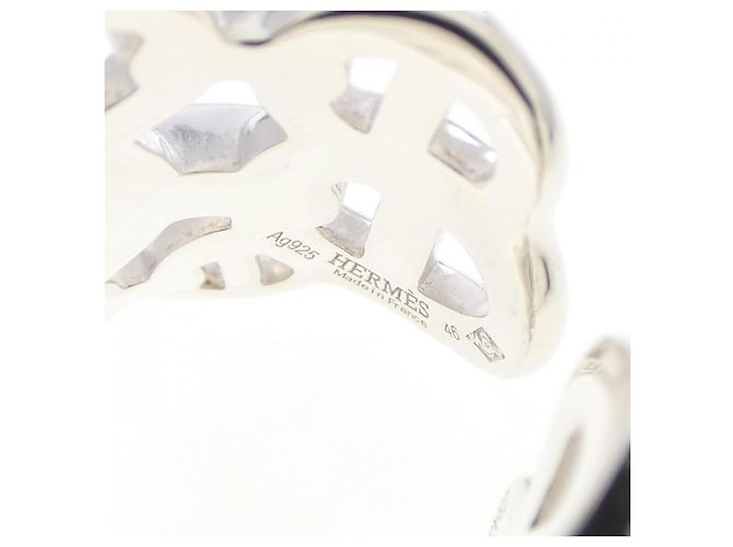 Hermes Hermès Chaine d'Ancre Enchainée Silberner Bandring - Ansicht 4