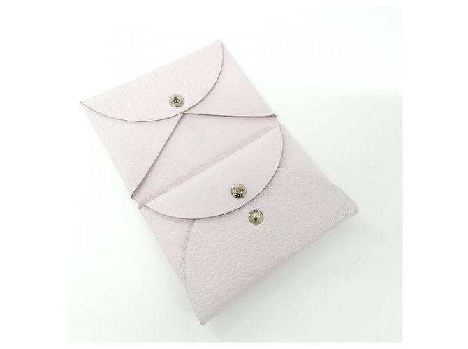 Hermès Porta-moedas Hermes Calvi Duo em Rosa - vista 5
